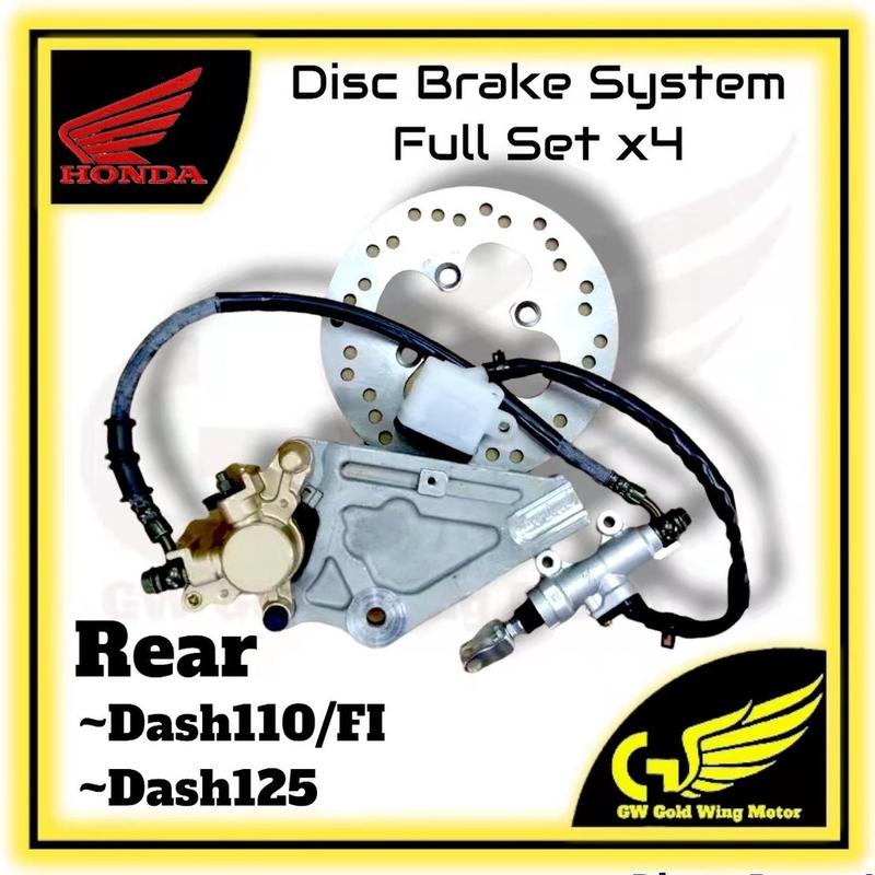 HONDA WAVE DASH110 FI REAR DISC BRAKE PLATE MASTER PUMP & CALIPER ...