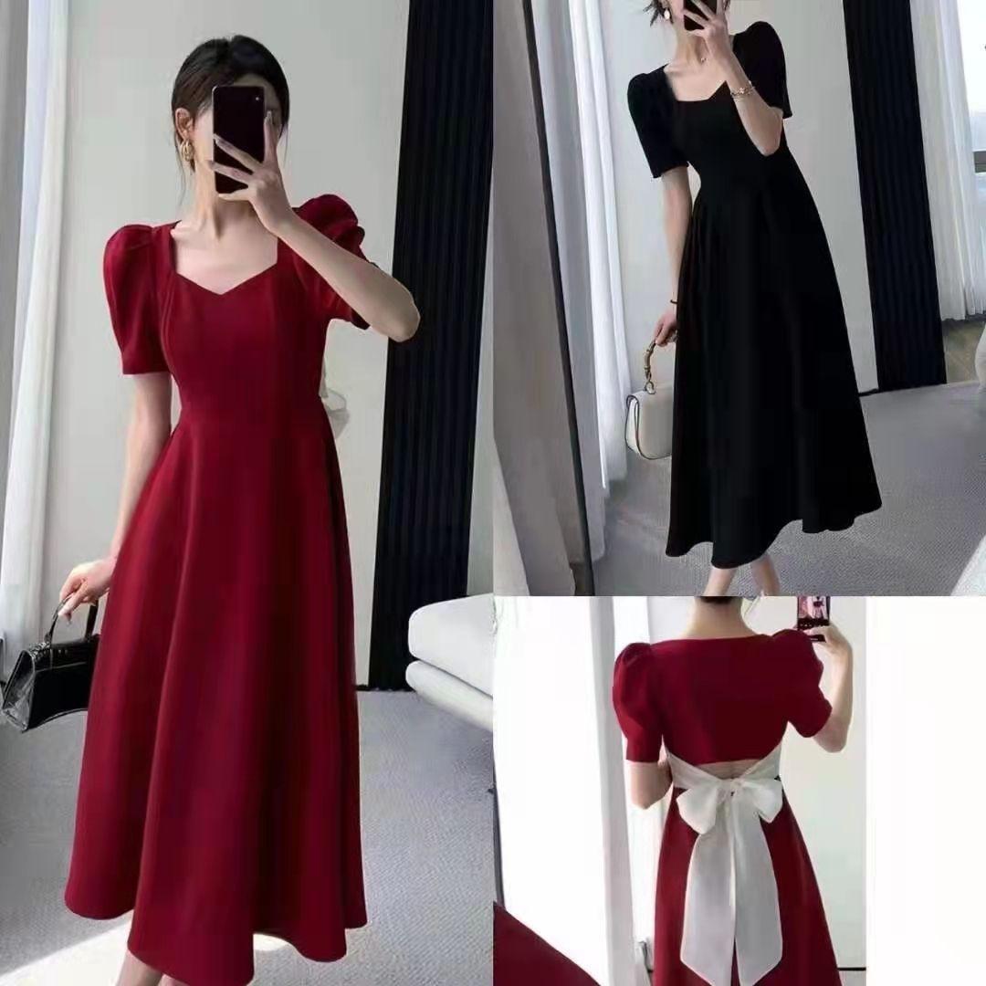 princess polly baby blue dress Women Backless Bow Knot Tie Back Mini Dress Sleeveless Square Neck A-line  Party Dress Low Cut Flowy Ruffle Sundress (A-Black, S) at Amazon Women's  Clothing store