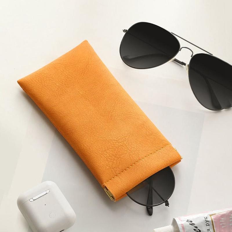 Product Introduction of Eyewear Storage Bag Simple Automatic Closed Glasses Protective Cove Male Female Sunglasses Pouch Eyewear Protector Case Eye Glasses Holder Leather Glasses Case 9