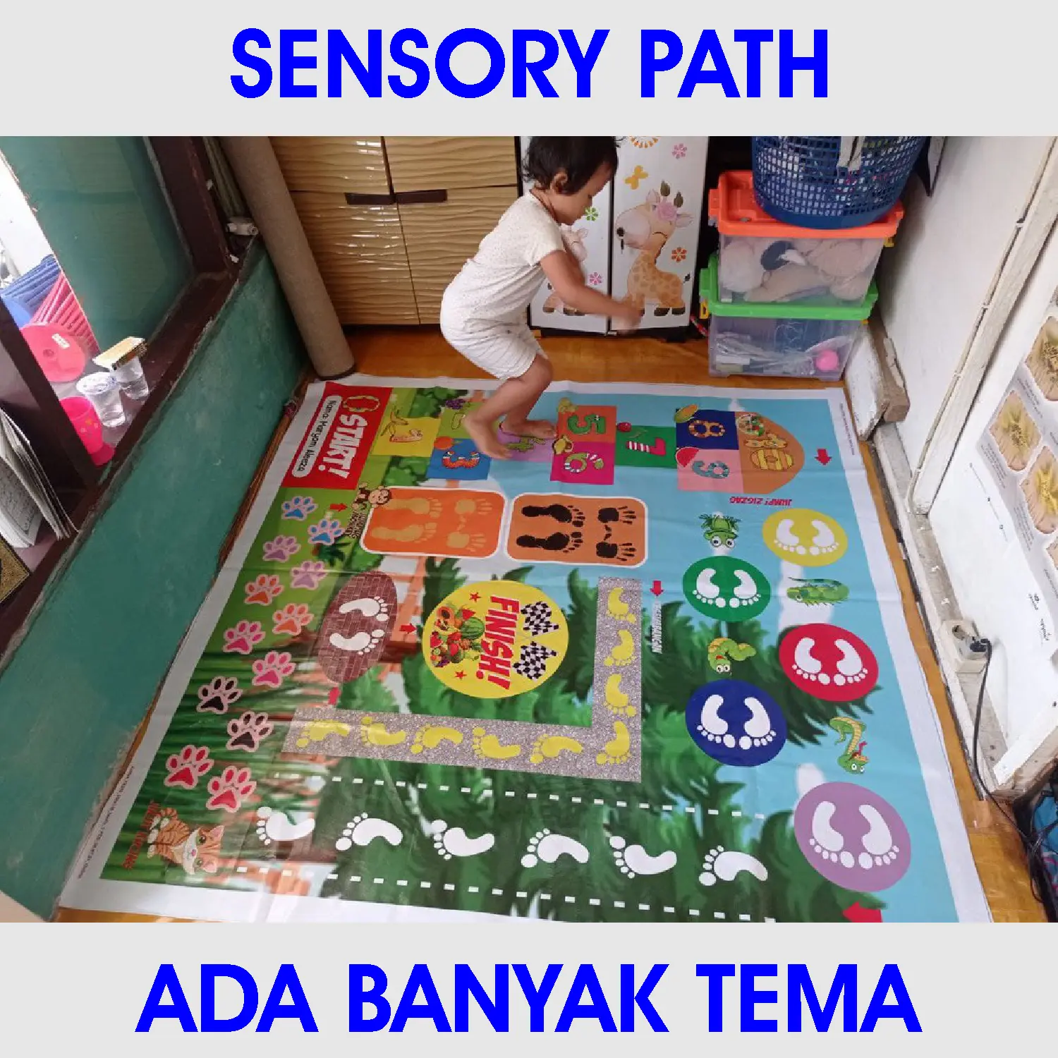 Karpet Mainan Sensory Path Playmat Anak bayi