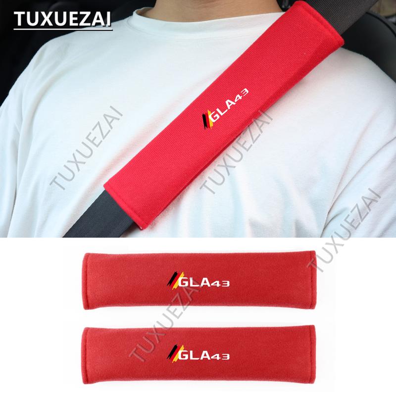 For Mercedes Benz GLA43 Car Seat Belt Safety Belt Shoulder 2Pcs Car Seatbelt Shoulder Protector Cover Safety Belt Shoulder Cover 2
