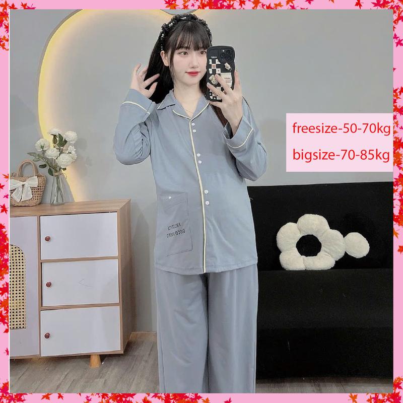 Đồ Bộ bầu - sau sinh 2 chức năng PIZAMA - 6 Cúc - chất liệu coton - mềm - mịn