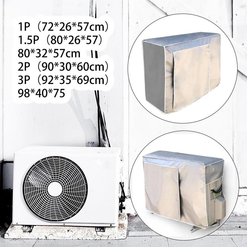 Outside House Air Conditioner Cover Oxford Cloth Protector Overcover Silver 1