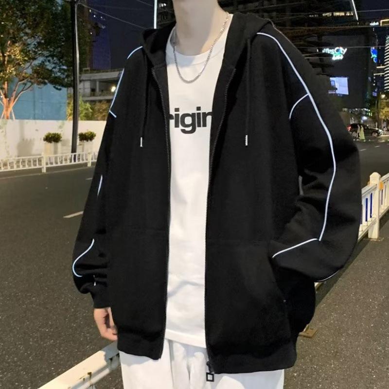 Sweater 2024 New Fashion Brand Ins Youth Oversize Niche High Street Cardigan Hooded Coat Hoodie Menswear Sweatshirts Tops Lingerie 2