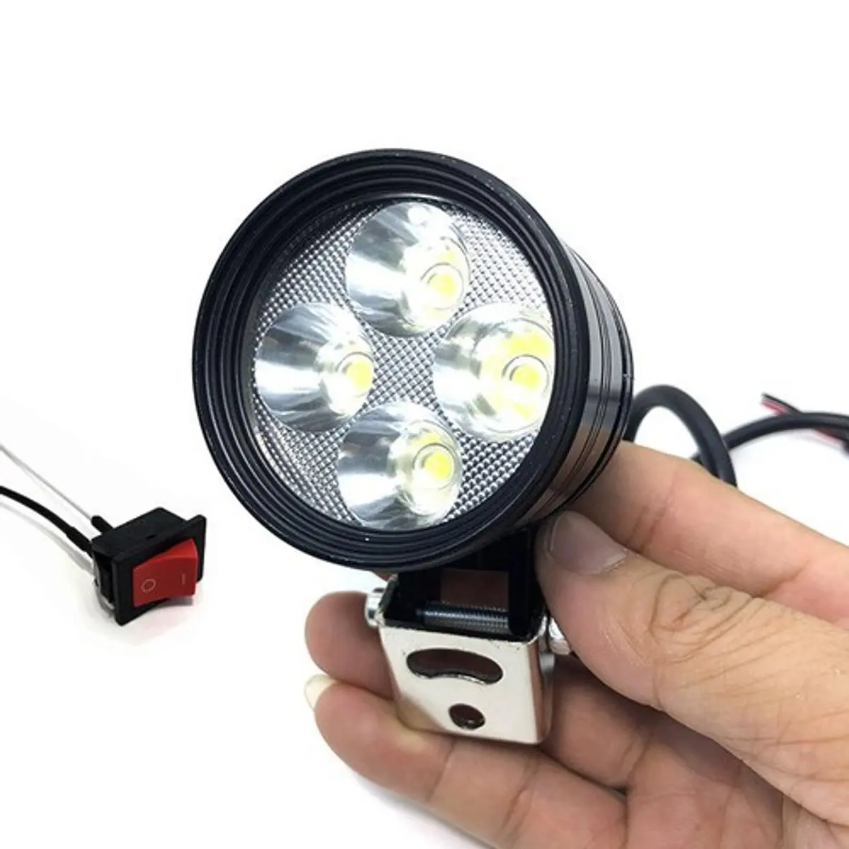 Đèn trợ sáng L4 12vol dành cho xe máy  siêu sáng full phụ kiện