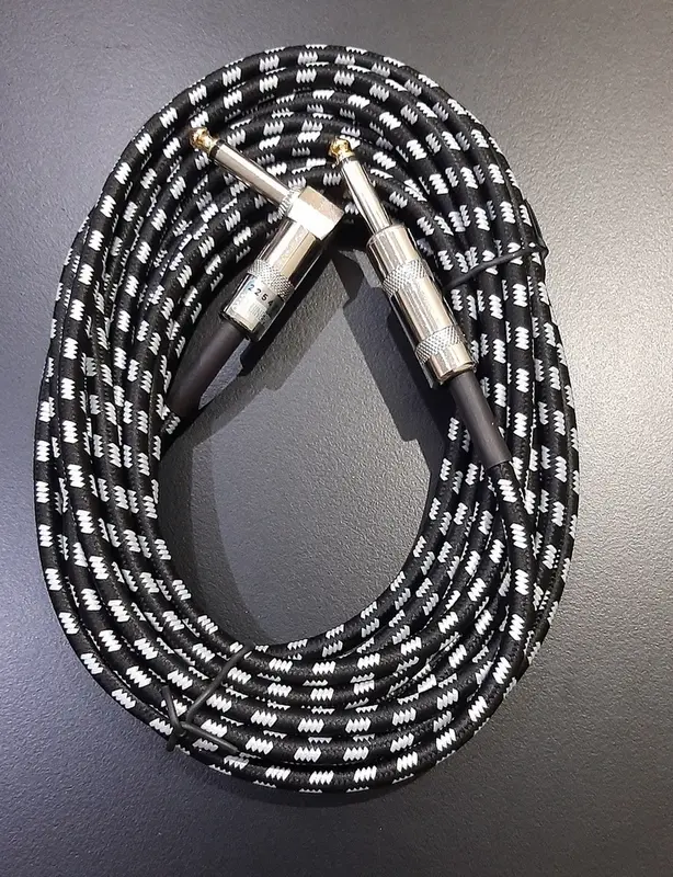 Kabel jack L instrument Gitar listrik / elektrik , Bass listrik / Elektrik , Keyboard - Braided emas 3 - 6 meter – Low Noise 5