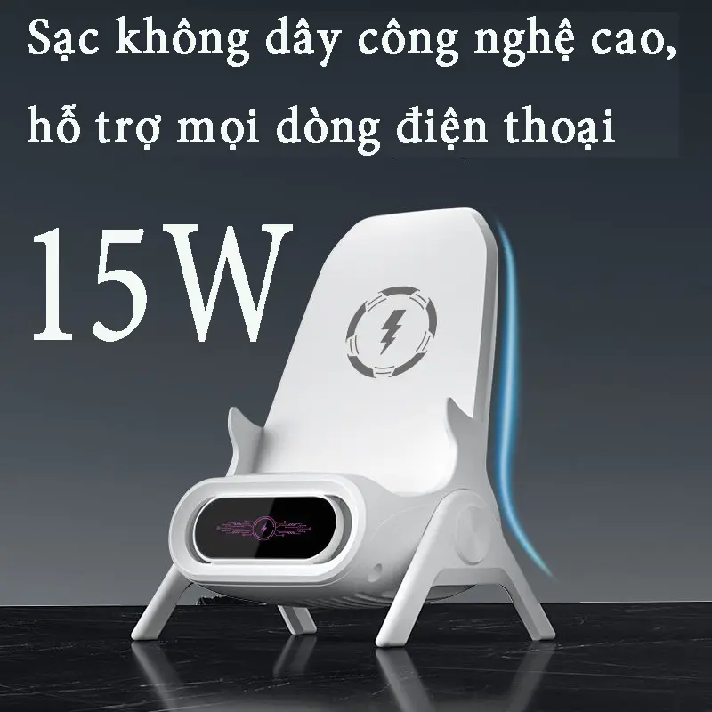 Đế Sạc Không Dây Cao Cấp Hỗ Trợ Sặc Nhanh 15w - Có Kèm Giá Đỡ Điện Thoại Thế Hệ Mới,hỗ trợ mọi dòng điện thoại Có thể bán buôn Dây Cao Cấp Wireless Charging Stand Đế Sạc Điện Thoại Không Dây Cảm Ứng Rảnh Tay 15w đế sạc đủ chân được tặng kèm chân từ tính