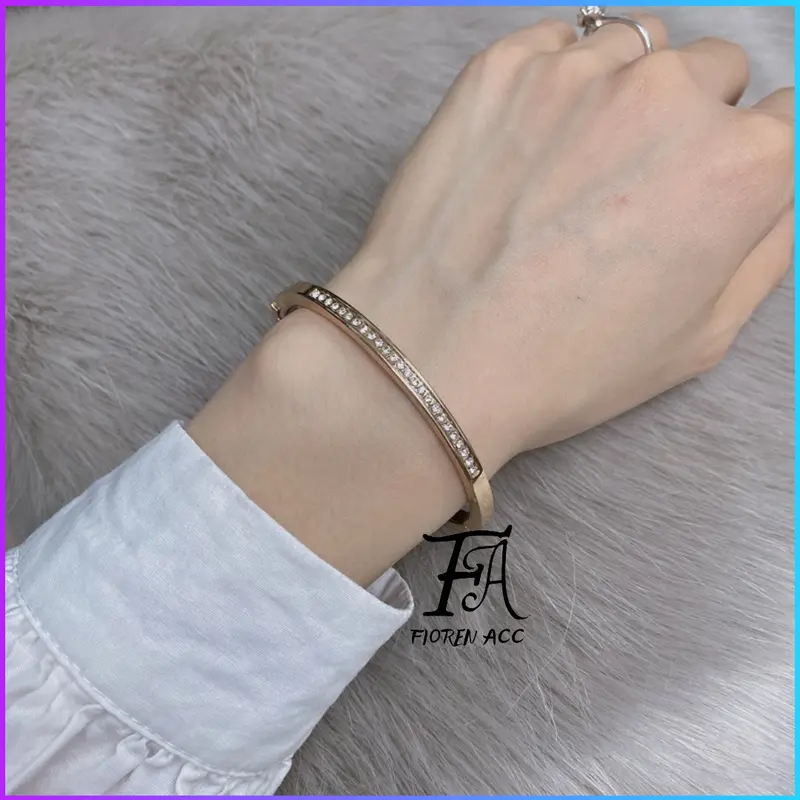 FA Gelang Bangle Klasik Gelang Wanita Titanium YMC-S030 5