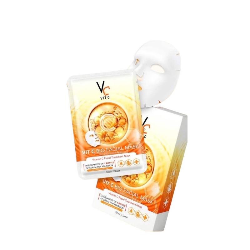 แผ่นมาร์คหน้า VCน้องฉัตร กล่องมี 6 แผ่น(ยกกล่อง) สกินแคร์ บํารุงผิวหน้า 3