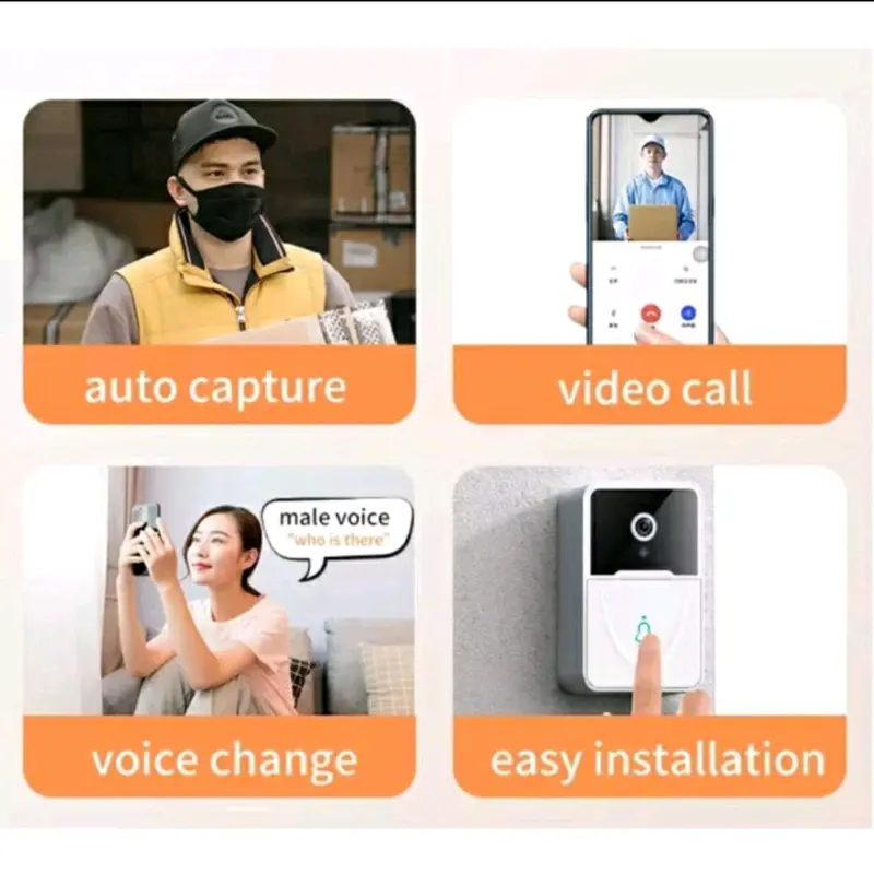cctv ip cam bell door home tanpa kabel kamera cctv bell video bell cctv wifi 2