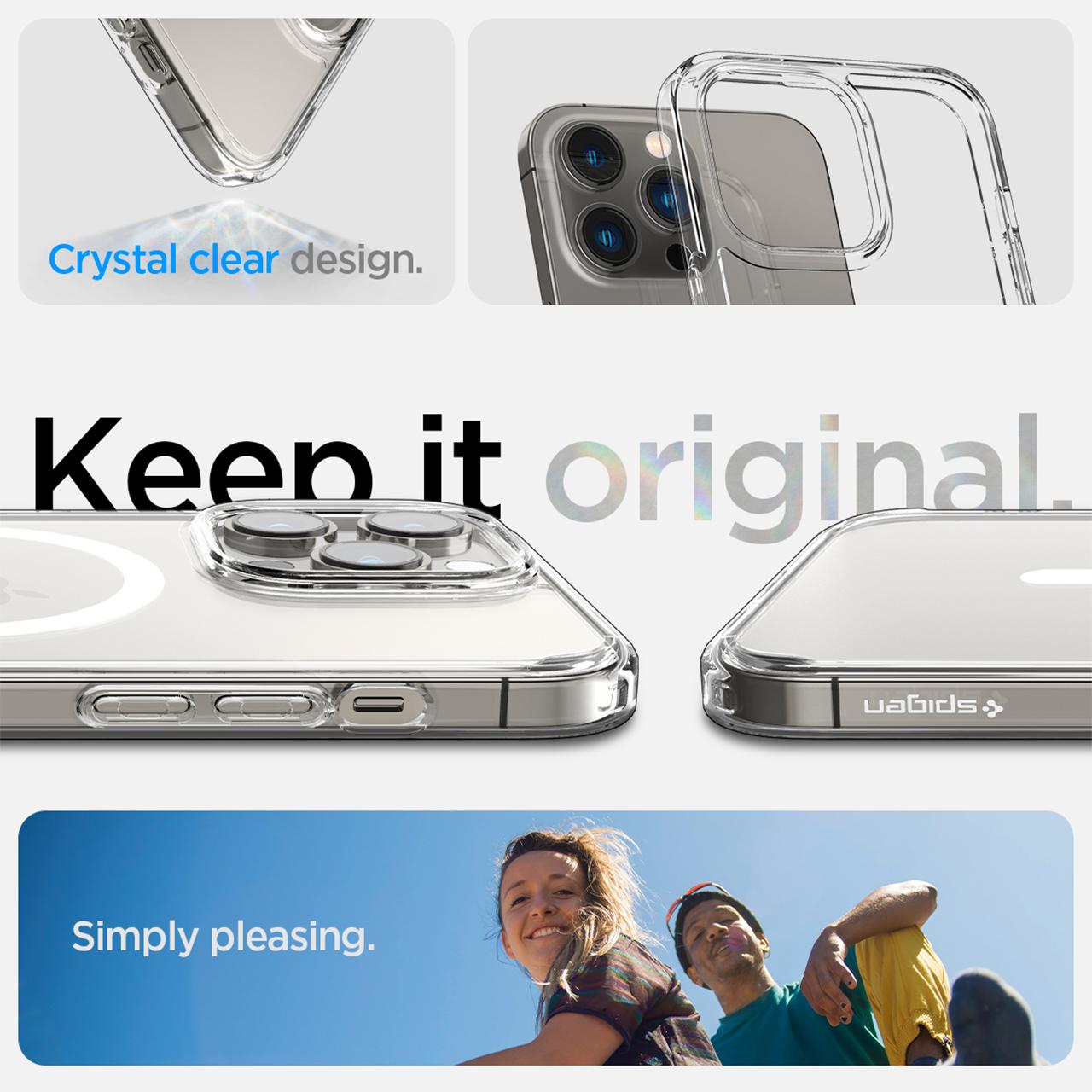Case iPhone 14 Pro Max Plus Spigen Crystal Hybrid MagSafe Clear Casing