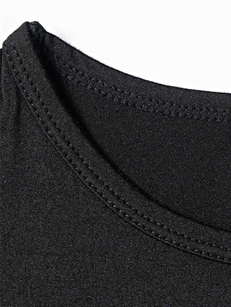 Product Introduction of Plus Size Letter Print Round Neck Tee, Casual Fashion Short Sleeve T-shirt for Summer, Women's Plus Size Clothing for Daily Wear 7