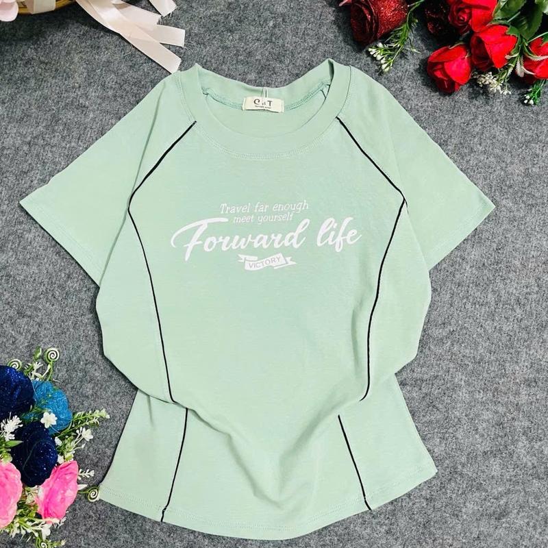A25-Áo babytee form ôm, viền lé tôn dáng dưới 58kg 3