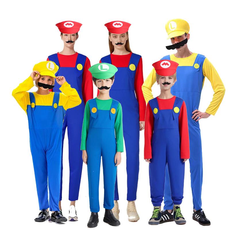 【MEGA SALE 5.5】Halloween, Giáng sinh, cosplay, trang phục anime, trang phục Mario cho trẻ em, cosplay Super Mario, trang phục dự tiệc, SS24 áo  cosplay 1