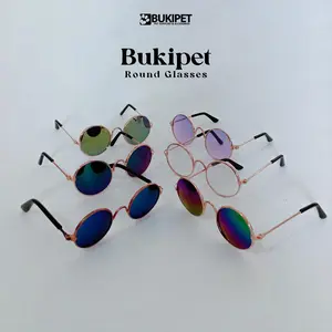 BUKIPET Kacamata Kucing Peliharaan – Round Glasses