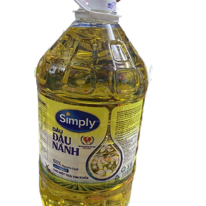 Can dầu đậu lành symply 5L giàu omega 3,6,9 tốt cho tim mạch Dầu Ăn