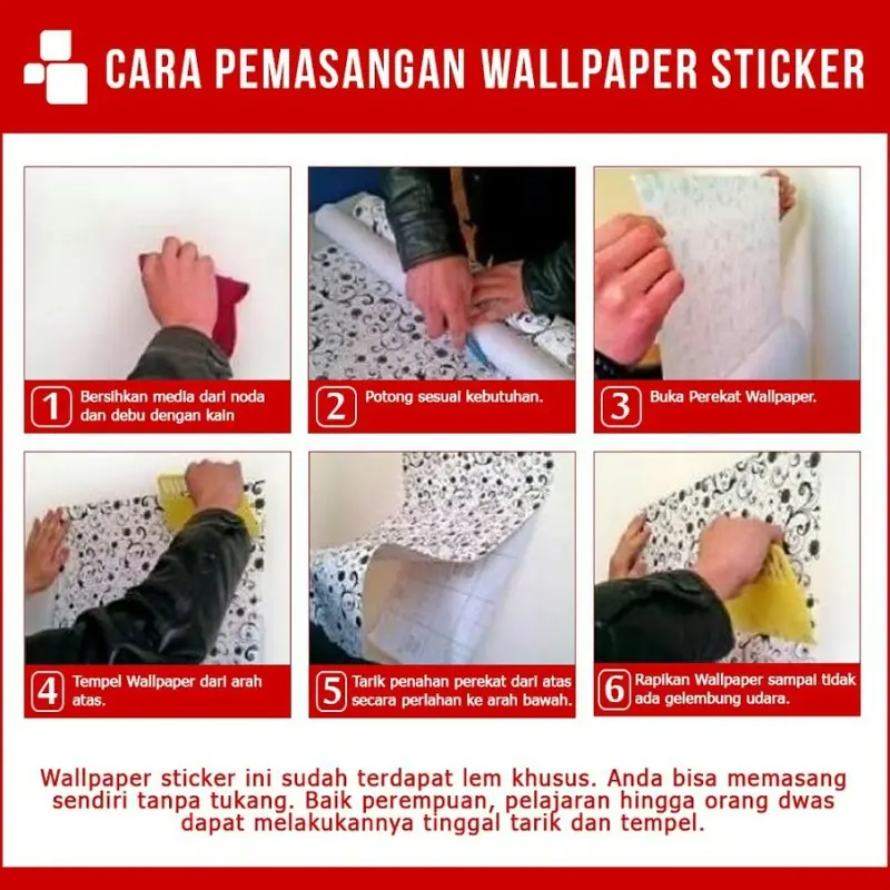 Wallpaper Sticker Dinding Awan Langit Biru Cerah 10 m 2