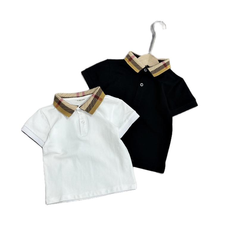 Áo phông có cổ màu trắng đáp kẻ hàng cao cấp cho bé , chất thun mền mát size 10-35ki