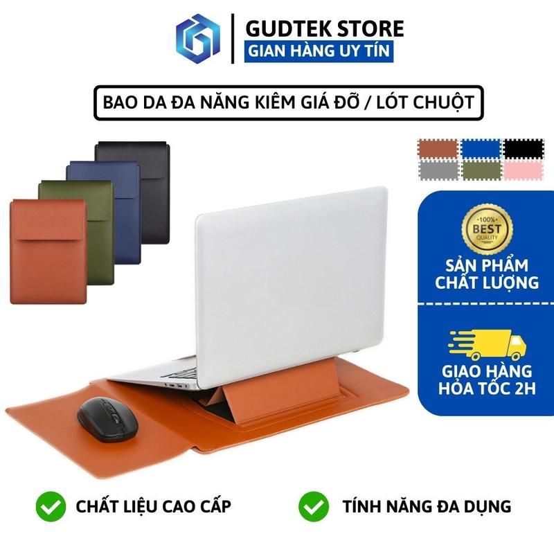 Bao Da Macbook Đa Năng, Bao Da Laptop Kiêm Giá Đỡ, Lót Chuột
