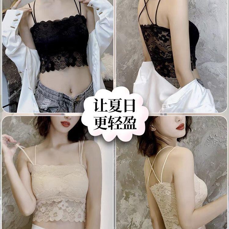 Áo Ngực Không Dây Ren Chống Lộ, Dành Cho Nữ, Phong Cách Hàn Quốc, Áo Yếm Hở Lưng Gợi Cảm, Áo Ba Lỗ Lớp Nền Mỏng, Thích Hợp Cho Học Sinh, Bán Chạy Năm 2025 Bra Top 3