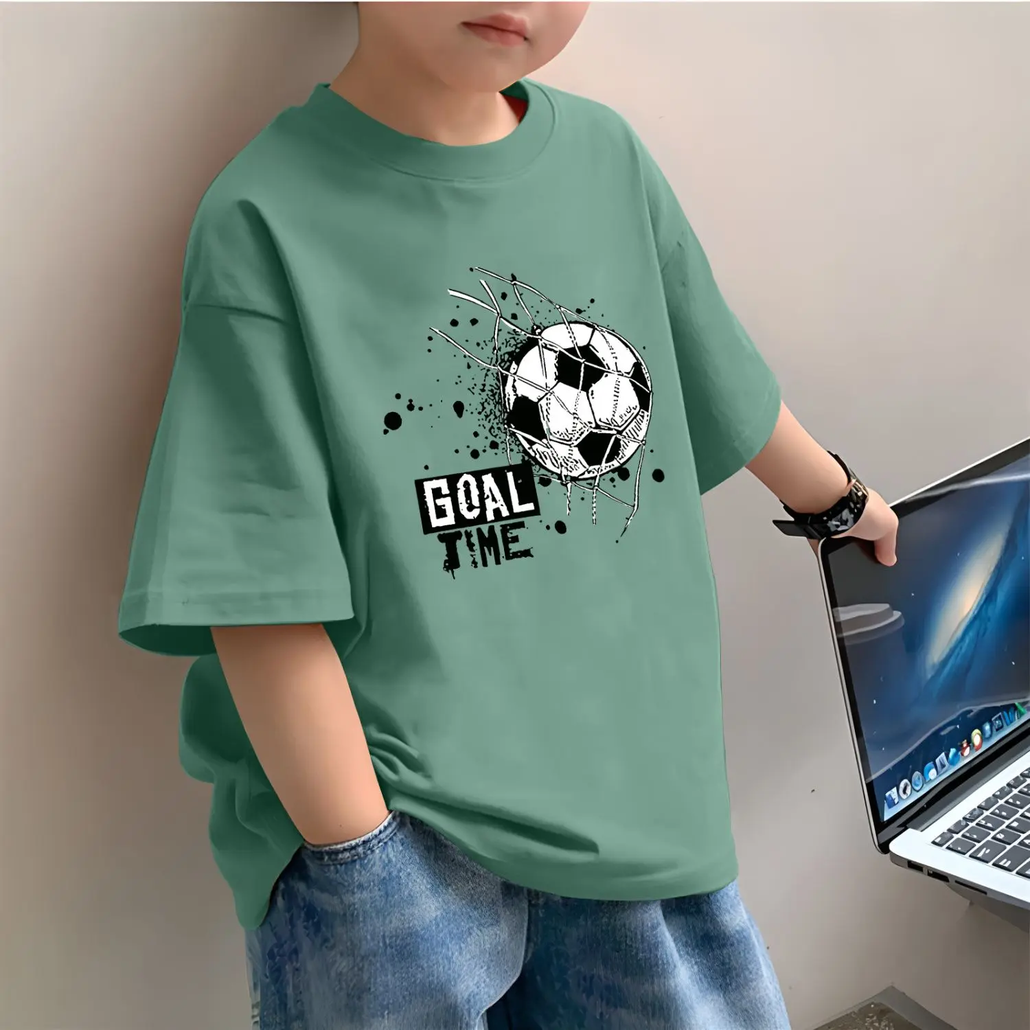 Áo Sơ Mi Ngắn Tay Mỏng Hợp Xu hướng Mùa Hè, Cỡ Trung Bình Và Lớn, Dành Cho Trẻ Em, Quần Áo Trẻ Em Đẹp Trai, In Hình, Dáng Rộng Rãi Và Đi Chơi, Áo Phông Dễ Phối Đồ, 2024