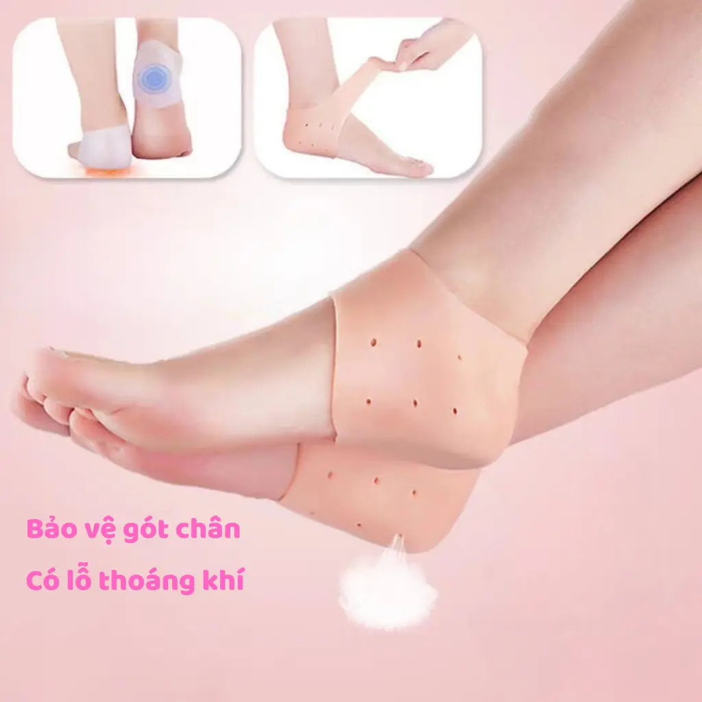 Lót Giày Silicon Chống Đau Gót Chân, Miếng Lót Gót Chân Mang Giày Êm Chân Bảo Vệ Gót Chân Dễ Dàng Sử Dụng Không Gây Cộm
