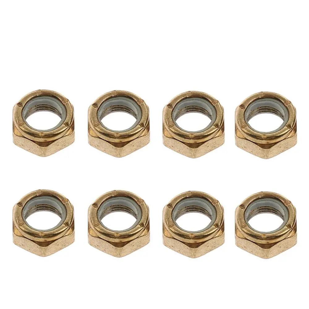 8pcs Axle Nuts Kingpin Nuts for Skateboard Longboard Trucks Nuts Outdoors