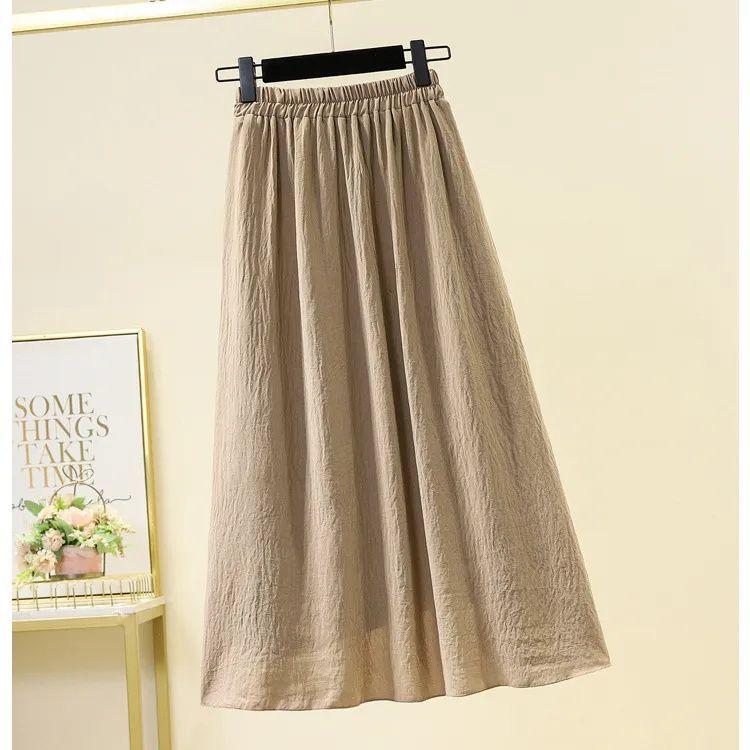 Quần Áo Nữ, Phong Cách Mùa Hè, Ngoại Cỡ, Cô Gái Đầy Đặn, Thời Trang, Sành Điệu, Hợp Xu hướng, Thường Ngày Và Thoải Mái, Họa Tiết Bất Đối Xứng Giả Hai Lớp, Váy 6