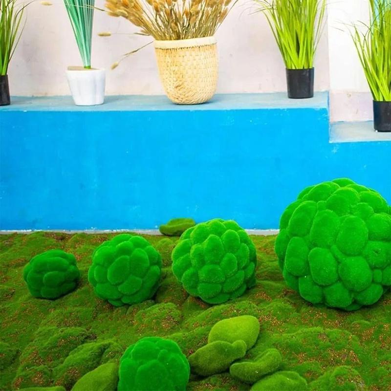 Product Introduction of New Foam Artificial Moss Ball Fibre Simulation Moss Moss Rocks Crafts 17