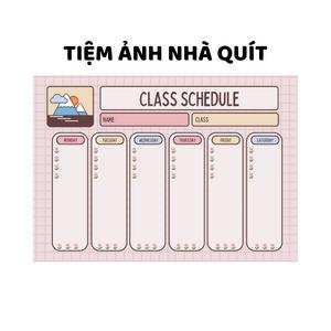 Decal thời khóa biểu dán cute A5 chất giấy decal có thể dán được 4