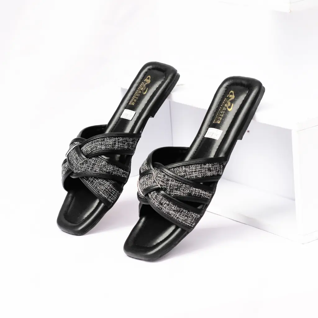 Sandal Teplek Wanita Selop Kokop Flat Tali Silang Anyam Kekinian | Sendal Santai Import Cewe Modis Elegan estetik Karet Cewek Perempuan