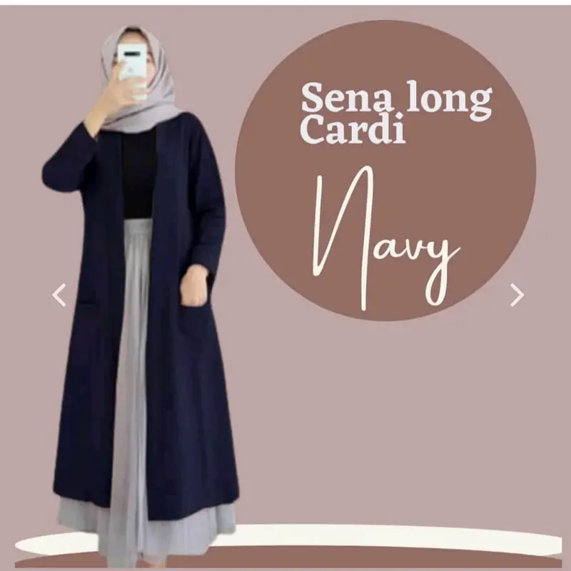 sena long  cardi/ cardigan cringkle airflow Premium Outer Baju Fit Muslim Panjang 3
