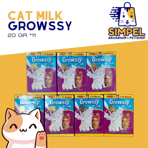 SUSU GROWSSY 1 BOX ISI 10 SACHET free 2 sachet | SUSU KUCING KITTEN - Cat Milk