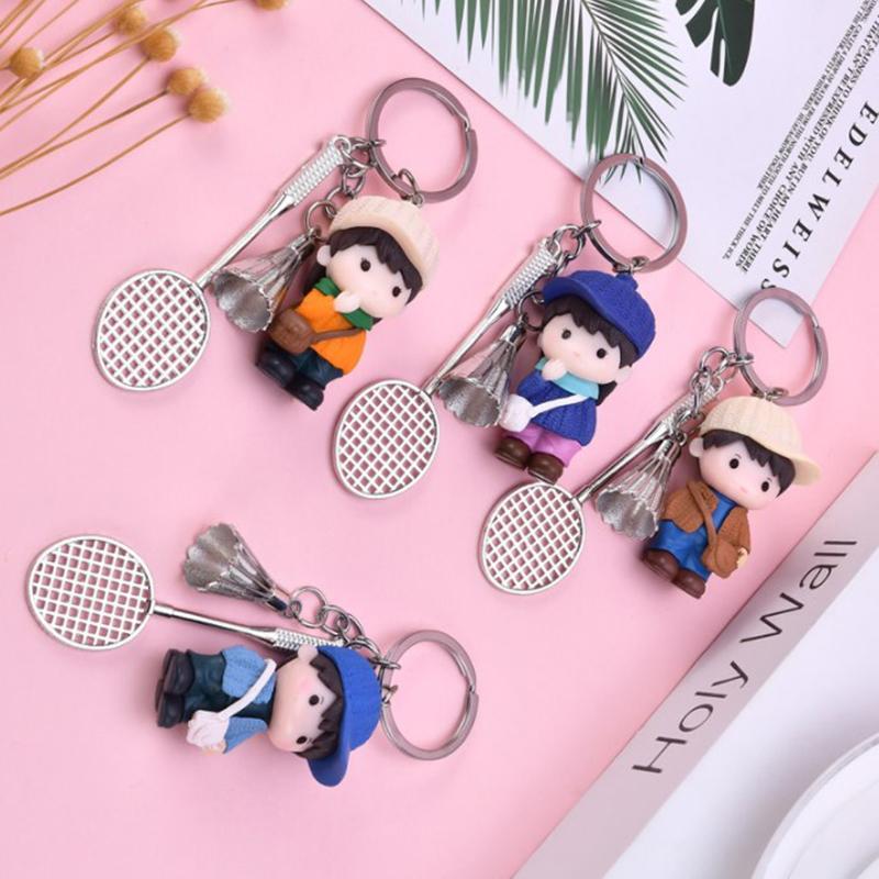Dây Chuyền Chìa Khóa Cầu Lông Mini, Thiết Kế Sáng Tạo, Đồ Trang Trí Dễ Thương, Móc Chìa Khóa Tưởng Niệm, Phụ Kiện Túi Treo Và Xe Hơi, Móc Chìa Khóa Cầu Lông Mini 2