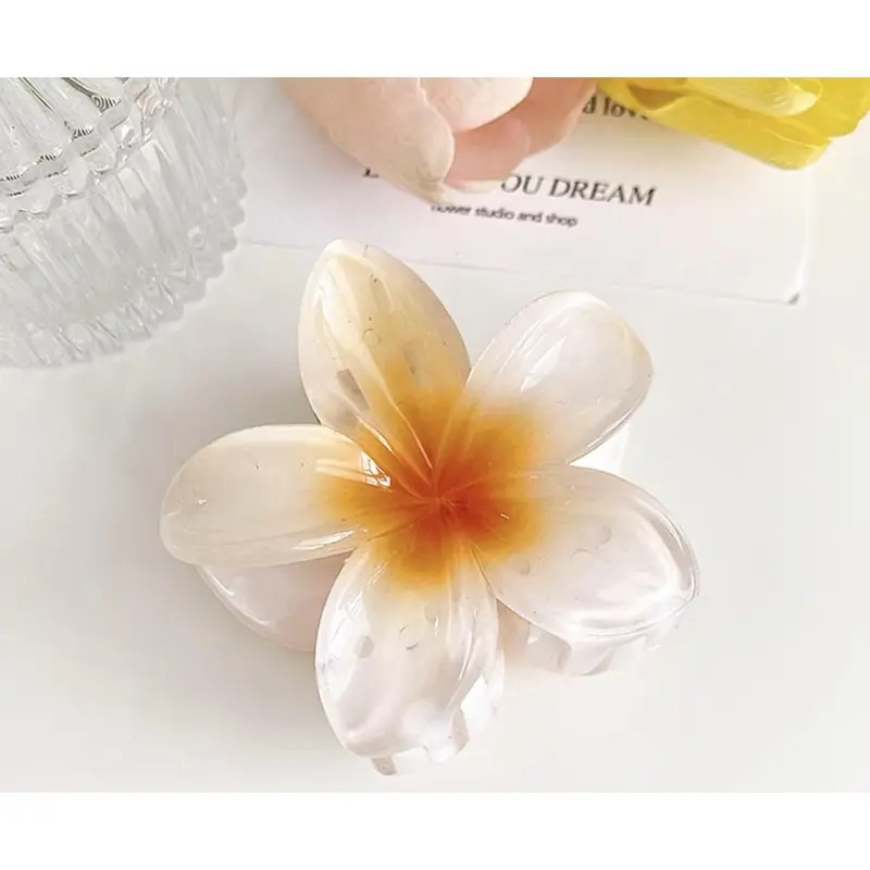 【Size To】 Kẹp Tóc Hình Hoa Sứ 8cm - Kẹp tóc hình hoa màu kẹo thời trang Hàn Quốc cho nữ Women Voan Voi 7