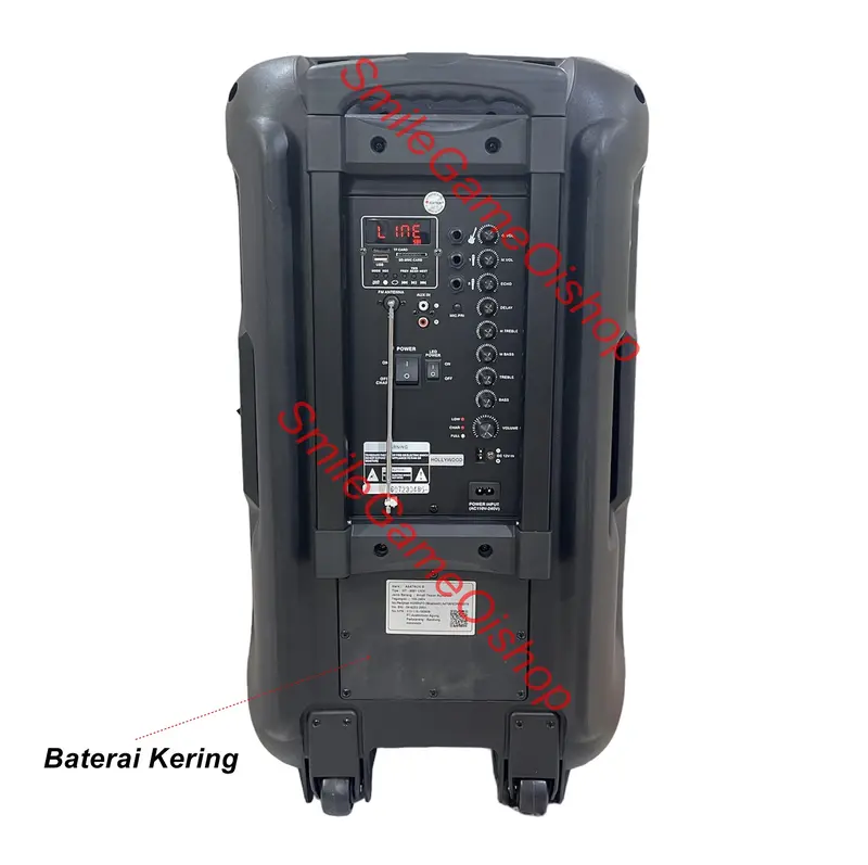 Speaker Asatron Hollywood 15 Inch Bisa Di Charger Bonus 2 Mic Wireless Free 1 Stand New Bluetooth Led 5