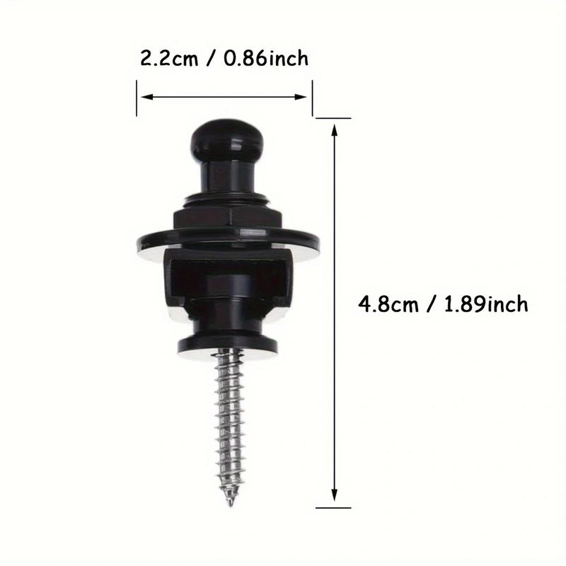 Product Introduction of Nút & Ghim Dây Đeo Guitar, 1 Cái, Khóa Bảo Mật Bằng Kim Loại Cao Cấp, 3 Màu Để Lựa Chọn, Lý Tưởng Cho Guitar Có Ghim Đầu Kim Loại 1