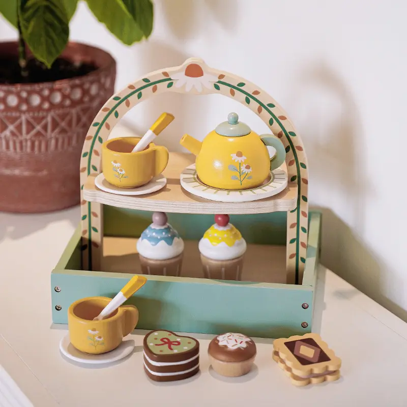 Children's Simulation Play House Tea Set Dessert Set Cake Kindergarten Role Playing Wooden Toys icebreaker transformers  toys beyblade  burst vinyl beyblade  burst anti  anxiety beyblade  burst beyblade  burst resin  anime toy  car mofusand  blind icebrea