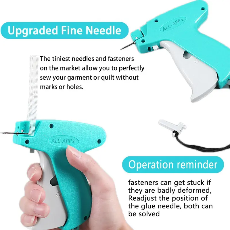 Clothes Sewing Tool Kit, 1 Count Mini Stitch Tagging Gun with Fastener & Needle, Quick Clothing Fixer, Micro Tagging Stitch Tool for Clothing, Halloween Gifts 2