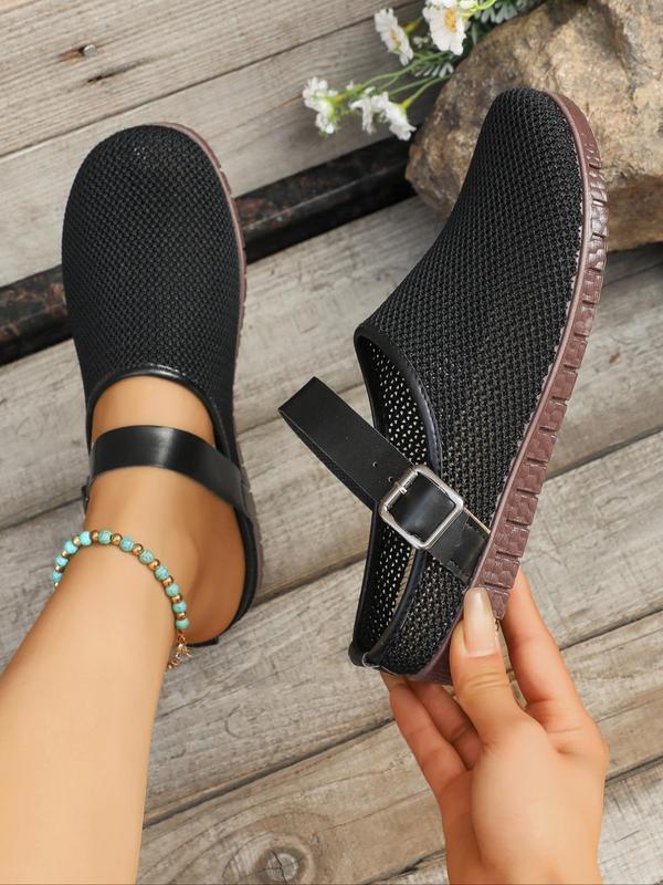 Women's Fashionable Mesh Breathable Slip on Sandals, Casual Comfortable Flat Sandals for Daily Wear, Lightweight Breathable Shoes for Women & Girls 3