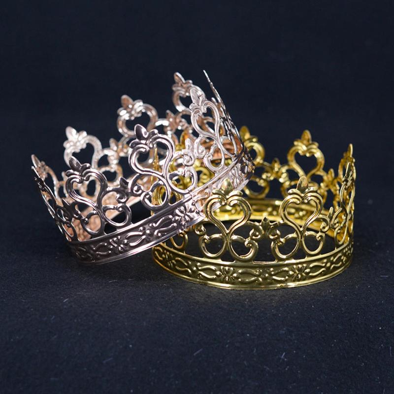 Product Introduction of Iron Crown cake topper Exquisite Elegant //Rose  French-inspired party decorations Handcrafted 10*6cm Openwork crown ornament for Wedding receptions 8