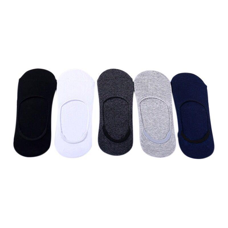 Summer Korean Style Men's Cotton Boat Socks Retro Fashion Invisible Socks Plain Flat Socks Personality Fashion 2