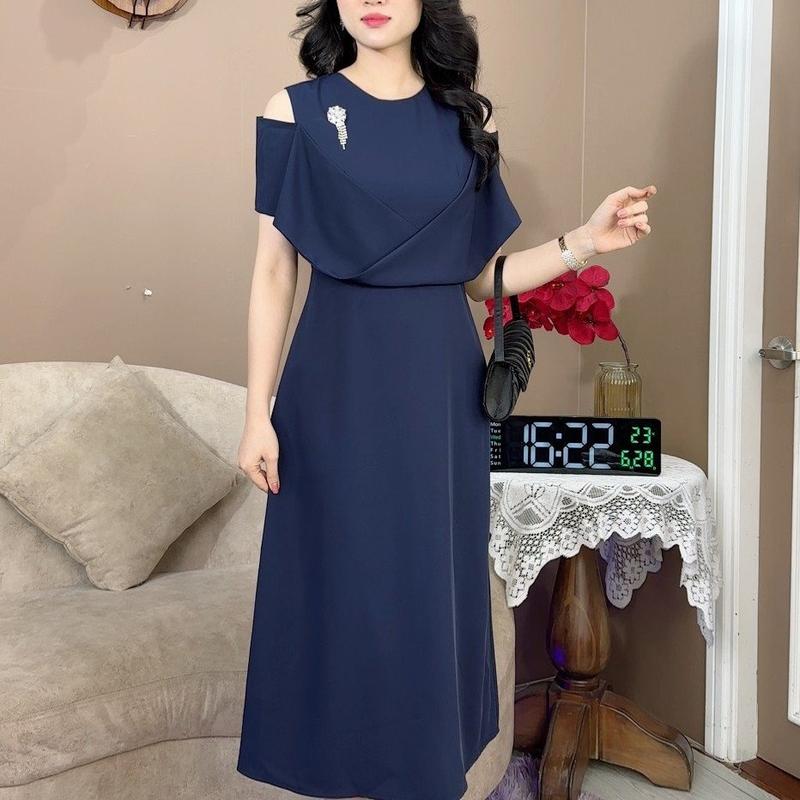 Đầm Trung Niên Linh Trà (LT 652) Trẻ Trung Thiết Kế Trang Nhã Thanh Lịch Bigsize Đi Làm Đi Tiệc Cho Bà Cho Mẹ