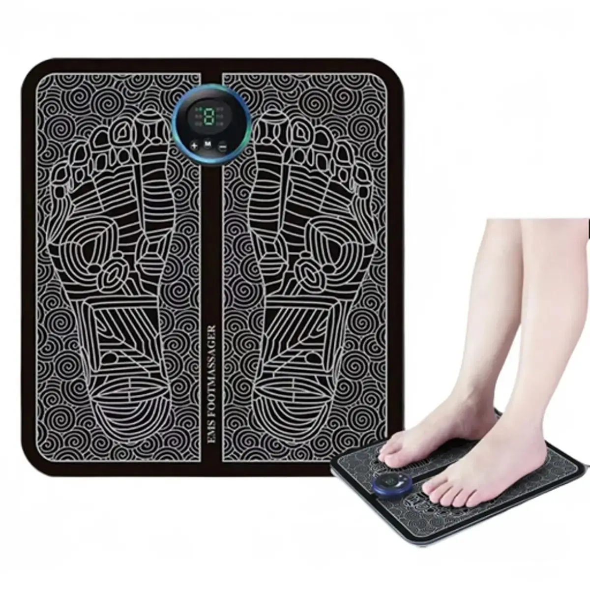 Thảm Massage Chân EMS Cao Cấp Có Màn Hình Hiển Thị Giúp Lưu Thông Khí Huyết, Máy Massage Bàn Chân Giảm Đau Mỏi Hiệu Quả