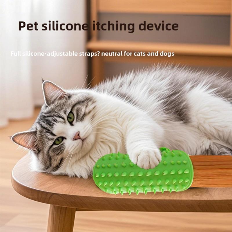 Product Introduction of Multifunctional Cat Scratching Tool Pet Scratching Tool Silicone Cat Toy Scratching Corner Table Strap Toys Cats Pet Toy 12