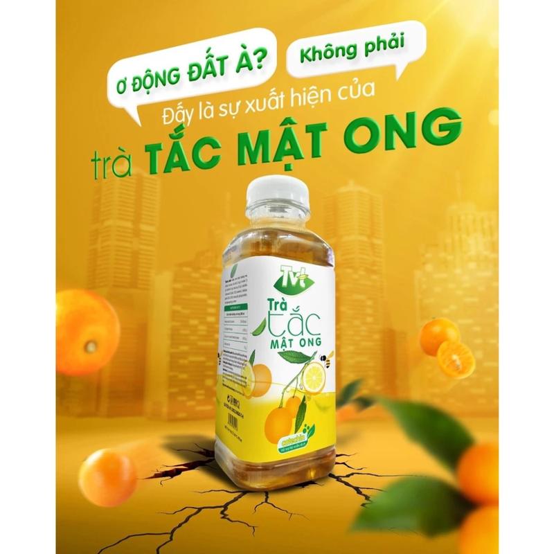 [Lốc 06 chai 450ml] Trà Tắc Mật Ong TVT mát lạnh thanh khiết bổ sung đề kháng 2