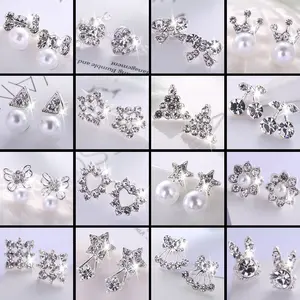 Unimese Anting Tusuk Stud Dengan Hiasan Batu Permata
