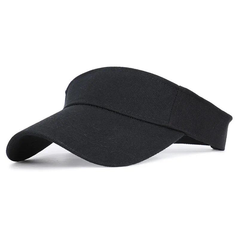 Tennis Caps Unisex Men Women Summer Sun Hat Solid Color Breathable Sun Protection Outdoor Fishing Cycling Running Visor Caps 0