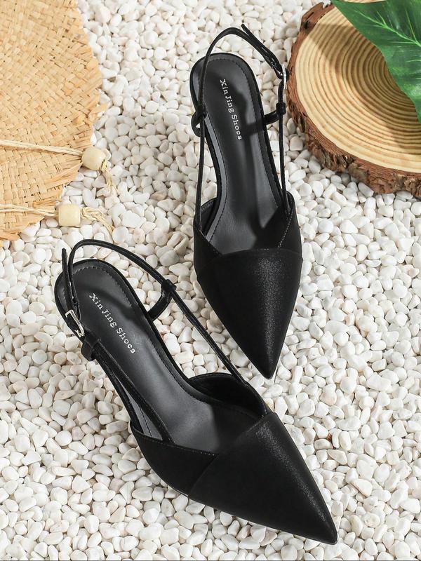 Women's Minimalist Solid Color  Heels, Fashionable Pointed Toe High Heel Shoes for Party, Daily Clothing Decor for Women & Girls, Classy 6