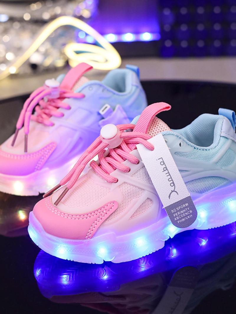 Product Introduction of Usb Rechargeable Led Light Up Sneakers, Fashionable Breathable Comfortable Sports Running Shoes, Cute Colorful Light Up Shoes for Boys & Girls, Shoes for Christmas List, Athletic 7